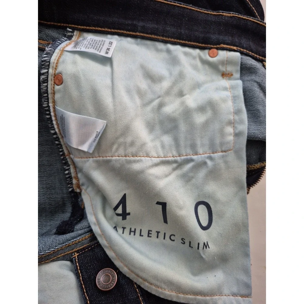 Lucky Brand 410 Athletic Slim Fit Men's Jeans 36W x 32L Dark Wash